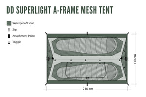 DD SuperLight A Frame Mesh Tent (Can be used with the A Frame Tent)