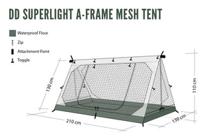 DD SuperLight A Frame Mesh Tent (Can be used with the A Frame Tent)