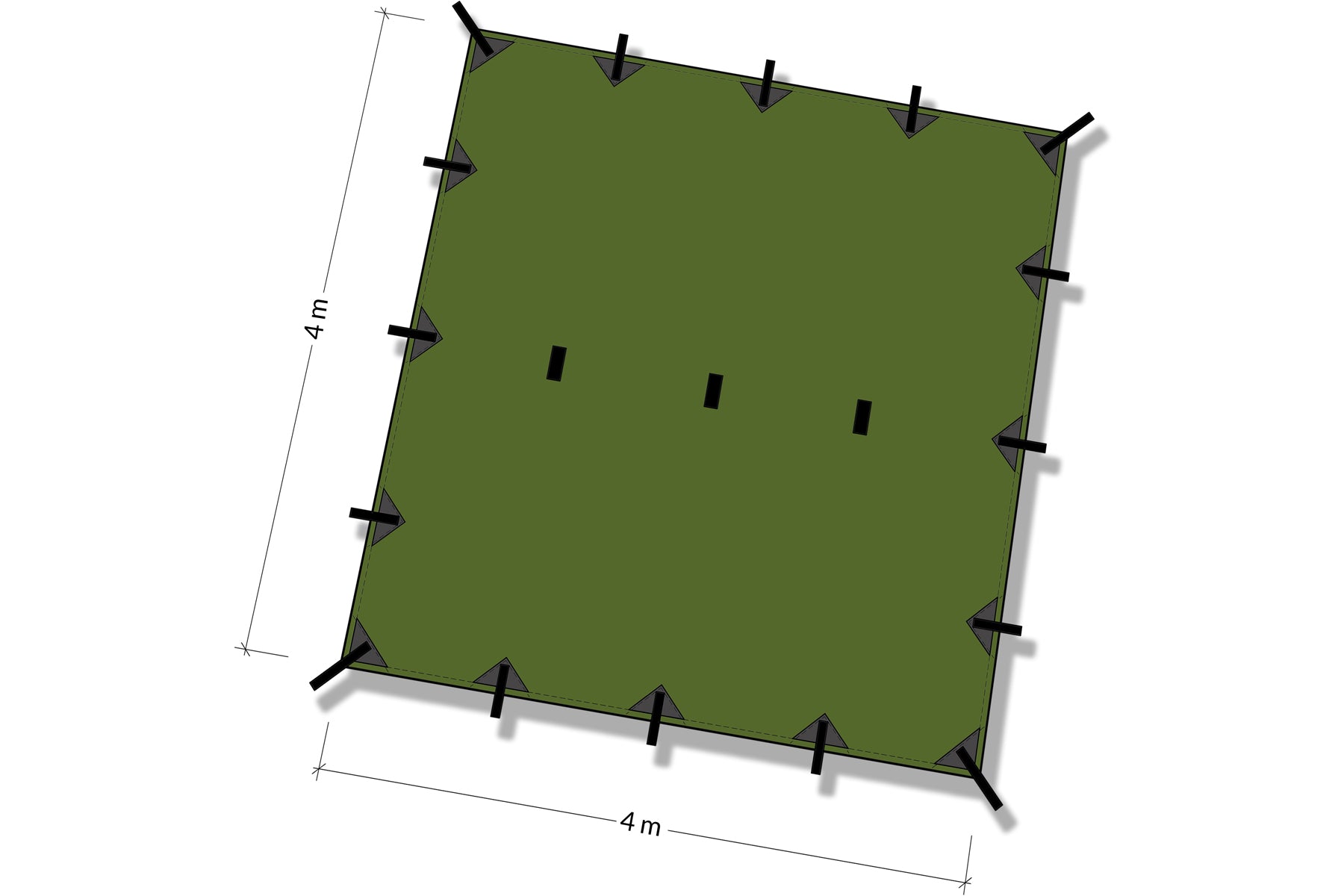 DD Tarp XL 4m x 4m (Choice of colour)